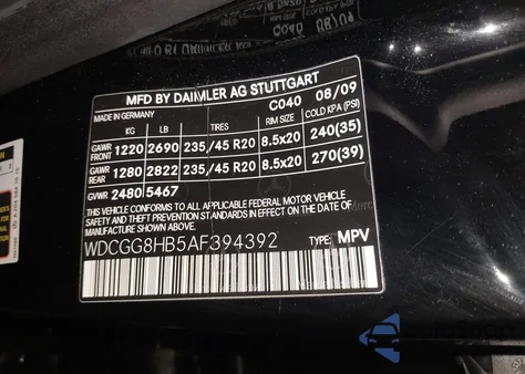 2010 Mercedes-Benz Glk 350 4Matic из США, поврежденный, VIN WDCGG8HB5AF394392